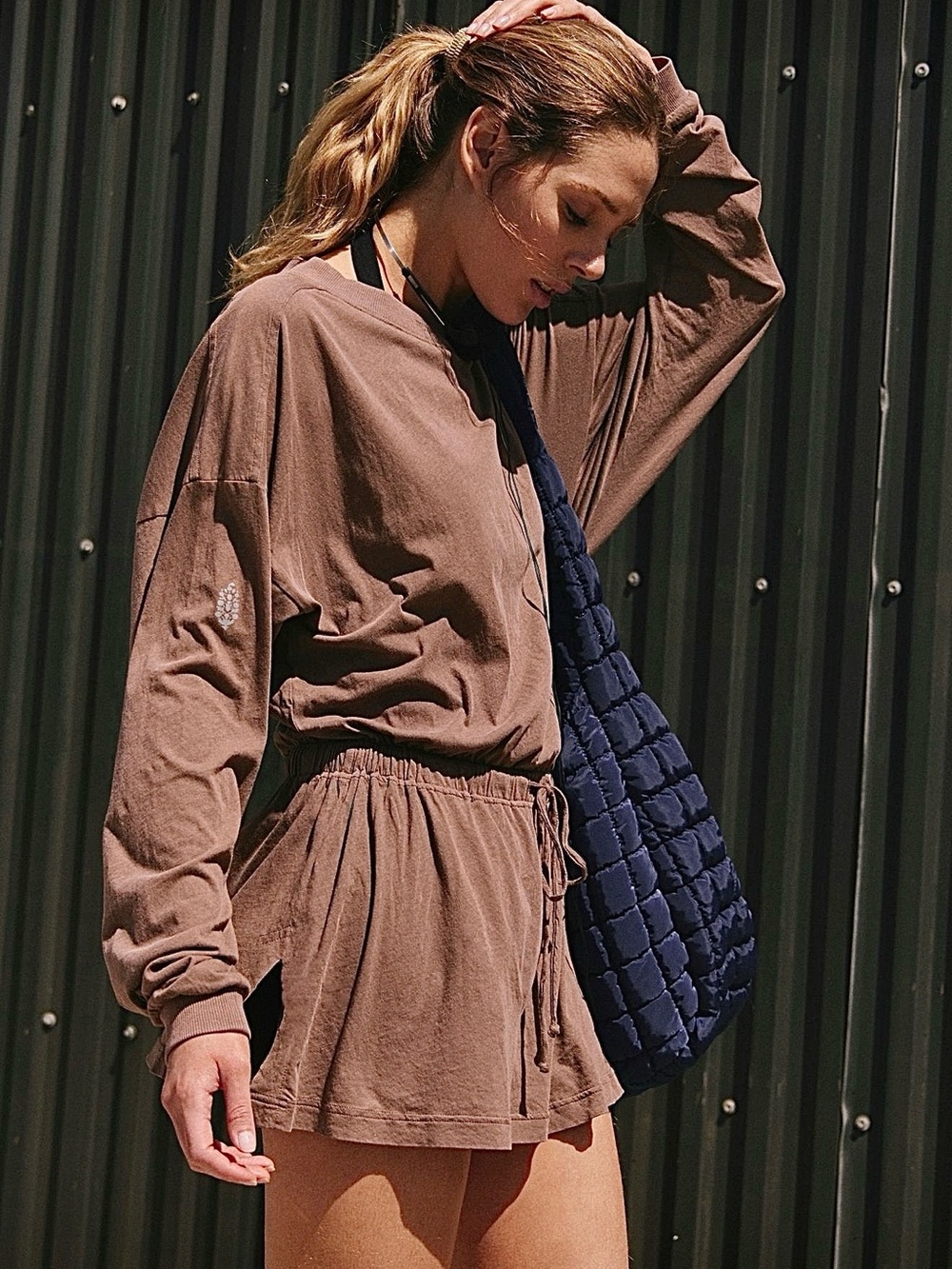 Free People Movement Right On Layer Longsleeve tunic top /minidress NWOT Medium
